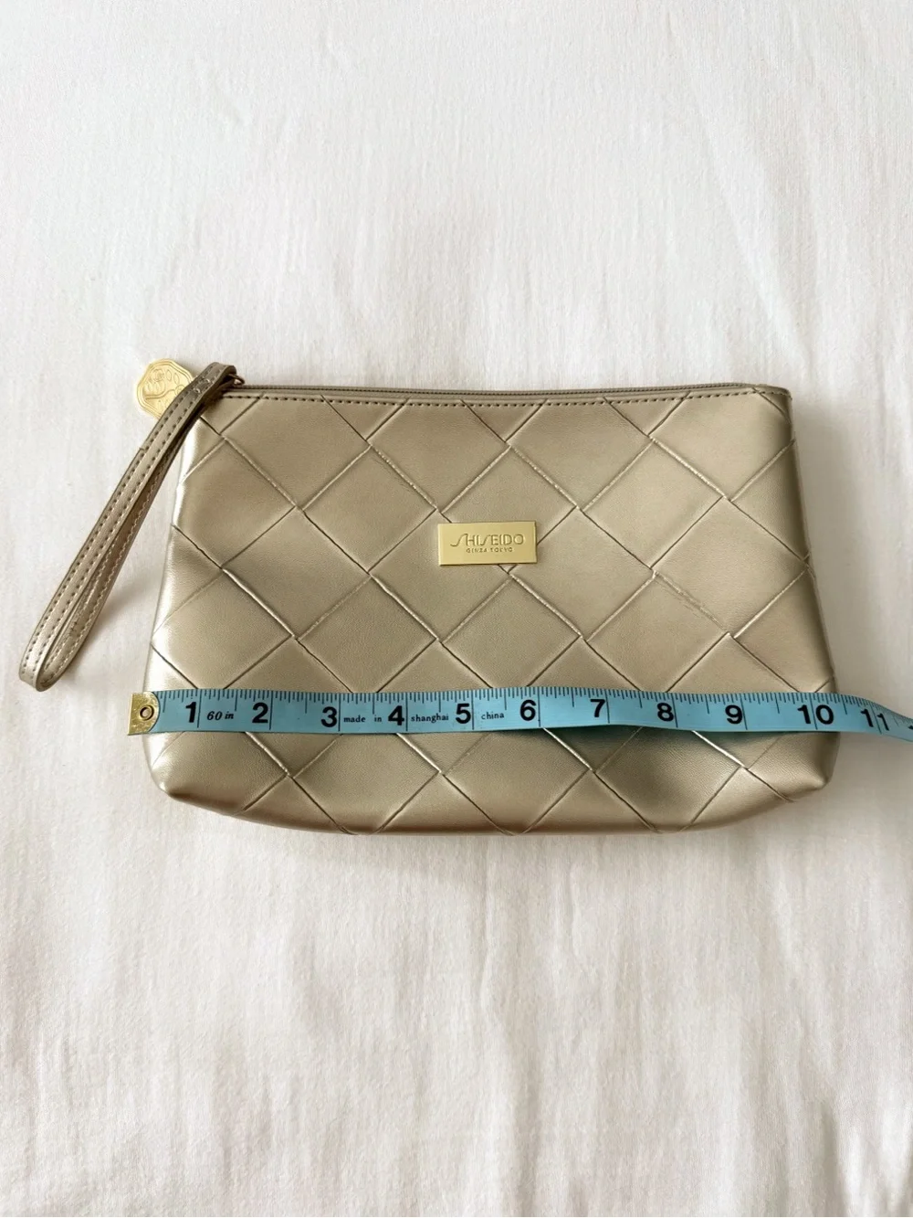Shiseido Gold Makeup Bag